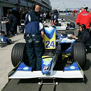 2005 GP2 Series - Great Britian Silverstone, England 8th - 10th July 2005 Friday Practice Clivio Piccione (MC, Durango). last minute preperation before the session World Copyright: GP2 Series Media Service ref: Digital Image Only