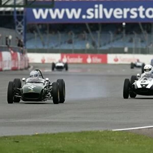 2007 Silverstone Classic Silverstone, England. 28th & 29th July 2007. HGPCA pre-1966 Grand Prix cars. winner, 1st, Michael Schryver, Lotus 18, 2nd Rod Jolley, Cooper T45 Worldwide Copyright: Colin McMaster/LAT Ref:_P6B1107. JPG