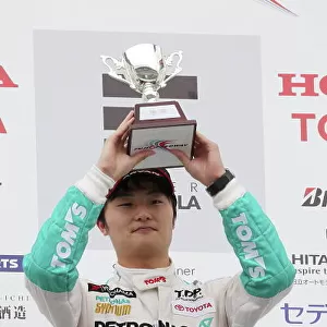 2015 Japanese Formula 3 Championship. Fuji, Japan. 18th - 19th July 2015. Rd 12 & 13. Winner Kenta Yamashita ( #36 PETRONAS TOM'S F312 ) podium, portrait World Copyright: Yasushi IshiharaLAT Photographic. Ref: 2015JF3_Rd12&13_008