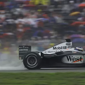 Formula One German Grand Prix Mika Hakkinen on his way to 2nd place Hockenheim