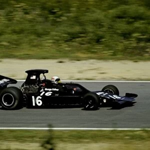 Formula One World Championship: George Follmer Shadow DN1 retired on lap 24 with a crown wheel and pinion failure