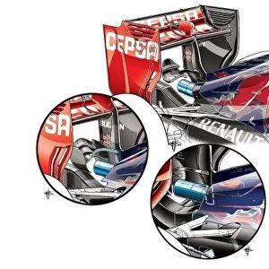 Red Bull RB11 rear wing: MOTORSPORT IMAGES: Red Bull RB11 rear wing