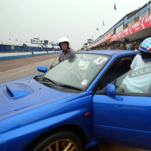 Subaru Track Day: John Stevens and Tom Tremayne get into the Subaru Impreza WRX in the pits