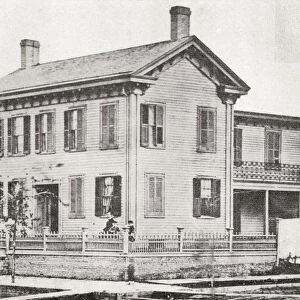 Abraham Lincolns Family Home In Springfield, Illinois, America. Abraham Lincoln, 1809
