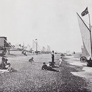 Aldeburgh, Suffolk, England, seen here in the 19th century. From Around The Coast, An Album of Pictures from Photographs of the Chief Seaside Places of Interest in Great Britain and Ireland published London, 1895, by George Newnes Limited