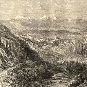 The Alhambra And General View Of Granada Spain
