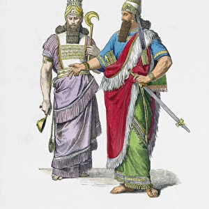 Two Assyrian men in their national dress. After a 19th century work by an unidentified artist