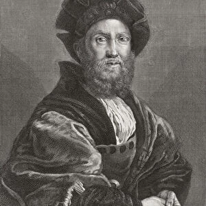 Baldassare Castiglione, 1478 - 1529. Count of Casatico. Italian courtier, diplomat, soldier and a prominent Renaissance author