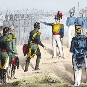 After The Battle Of Monterrey Mexican General Pedro De Ampudia Surrenders The City To American General Zachary Taylor During The Mexican-American War Of 1846 - 1848