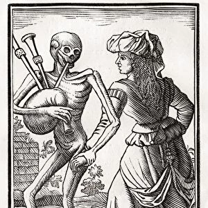 Death Comes For The Unbelieving Woman From Der Todten Tanz Or The Dance Of Death Published Basel 1843