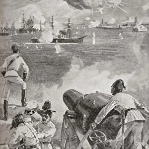 Egyptian Patriots Defending Alexandria During The Bombardment By The British Mediterranean Fleet In 1882. From Famous Men And Great Events Of The 19Th Century