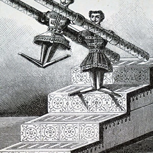 Engraving depicting a toy known as automatic puppets, 19th century