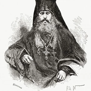 Feofan Prokopovich, 1681 To 1736. Russian Archbishop And Statesman. From El Mundo En La Mano, Published 1878