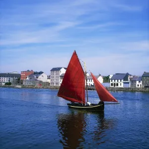 Galway, Co Galway, Ireland; Galway Hooker Near Merchants Arch