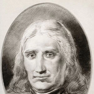 George Fox, 1624 -1691. English Dissenter and a founder of the Religious Society of Friends, commonly known as the Quakers or Friends. Illustration by Gordon Ross, American artist and illustrator (1873-1946), from Living Biographies of Religious Leaders