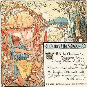Hercules And The Waggoner From The Book Babys Own Aesop By Walter Crane Published C1920