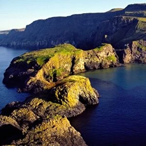High Angle View Of Rock Formations In The Sea, County Antrim, Northern Ireland