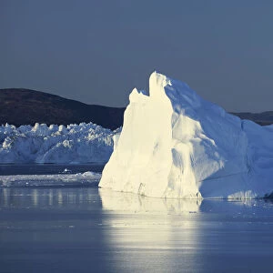 Icebergs at Ilulissat icefjord, Ilulissat, Icefjord, Disko Bay, Qsuitsup, Greenland, Polar Regions, Arctic
