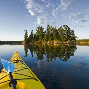 Kayak On Lake In Northwestern Ontario; Lake Of The Woods Ontario Canada