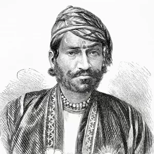 Maharaja Sawai Ram Singh Ii, Maharaja Of Jaipur, Rajasthan, India. Reigned 1835 To 1880. From El Mundo En La Mano, Published 1878