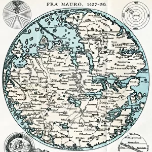 Map Of Fra Mauro, 1457 - 1459. From The Book Life Of Christopher Columbus By Clements R. Markham Published 1892