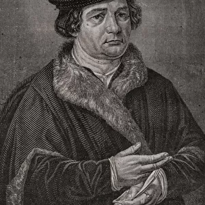 Martin Luther, 1483-1546. German Theologian And Religious Reformer. Engraved By Pannemaker-Ligny After H Catenaggi. From Histoire De La Revolution Francaise By Louis Blanc