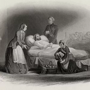 Miss Nightingale And The Nurses In The East. Florence Nightingale 1820-1910. Pioneer Of Modern Nursing And Statistician. Engraved By J C Armytage