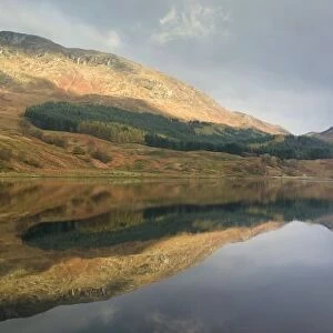 Mountain Reflection In Water, Loch Lobhair, Scotland