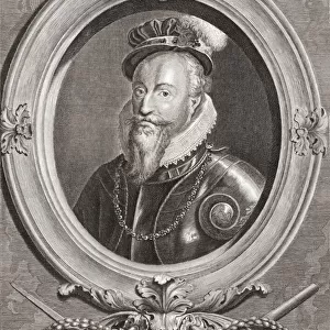 Robert Dudley, 1st Earl of Leicester, c. 1532 / 1533-1588. English nobleman, favourite and friend of Queen Elizabeth I. After a late 17th century print by Cornelis Martinus Vermeulen after a work by Adriaen van der Werff