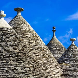 Roofs of Trulli Houses in Alberobello, Puglia, Italy