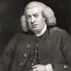 Samuel Johnson 1709-1784. English Poet, Critic, Essayist And Lexicographer. From The Book "Gallery Of Portraits"Published London 1833