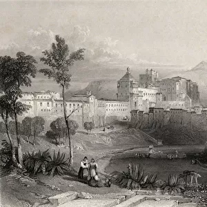Sicily, Italy. The Palazzo Reale, Palermo. 1840 Engraving, Drawn By W. L. Leitch, Engraved By W. Floyd