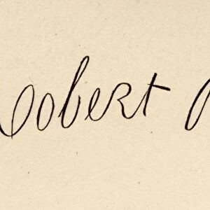 Signature Of Robert Burns, 1759-1796. Scottish Poet