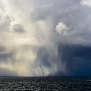 A Storm Dumps Hail Along The Oregon Coast; Manzanita, Oregon, United States Of America