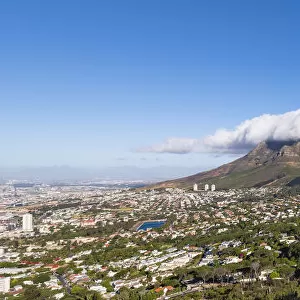 View of Cape Town Skyline and Table Mountain from the Signal Hill, Cape Town, South Africa