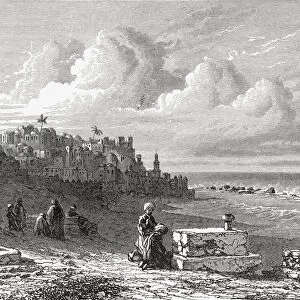 A View Of Jaffa, Palestine, In The 19Th Century. From El Mundo En La Mano Published 1875