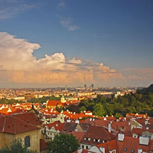 View Of Prague Rooftops From Castle Hill; Prague Czech Republic