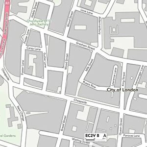 City of London EC2V 8 Map
