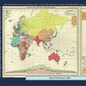 Historical World Events map 1907 UK version