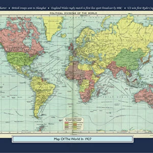 Historical World Events map 1927 UK version