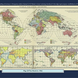 Historical World Events map 1942 UK version
