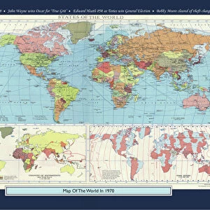 Historical World Events map 1970 UK version