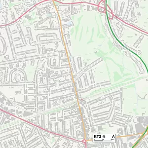 Kingston upon Thames KT3 4 Map