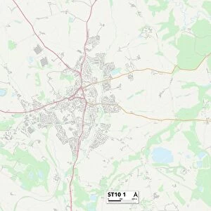 Staffordshire ST10 1 Map
