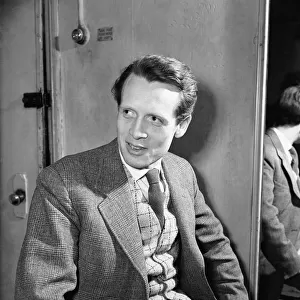 Actor Patrick McGoohan pictuterd backstage at the Garrick Theatre before his performance
