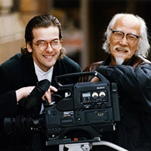 Actor Peter Capaldi with japanese veteran film maker Suzuki Seijun at Glasgow