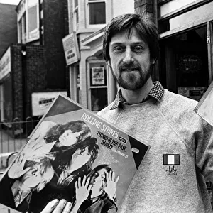 Alan Fearnley, owner of Record Shop on Linthorpe Road in MIddlesbrough, 14th May 1981