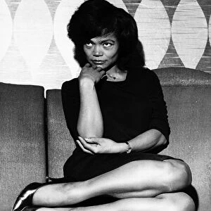American Singer and actress Eartha Kitt back in London for a season at the Talk Of The