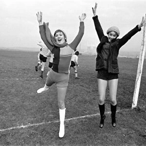 Anne Kirkbride (aged 17 - right) and Clare Sutcliffe (left - who played Denise