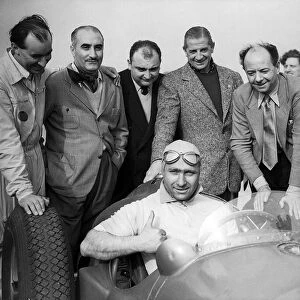 Argentinian motor racing champion Juan Manuel Fangio July 1951